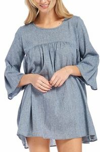 Chambray tunic top